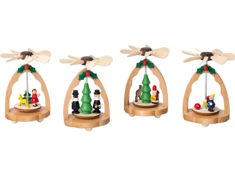 LAS Weihnachtsfigur HGD Weihnachtspyramide 7 x 6 x 11 cm, 4 von LAS