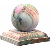 Lasa - Holzbedeckung, die in der Kugel 9x9xh10 cm Kugelzaun imprägniert ist von LASA