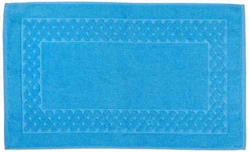 Lasa Home Badteppich, 50 x 80 cm, Kollektion Royal Cresents, Sky Blue, Baumwolle, blau, 50x80x1 cm von LASAHOME