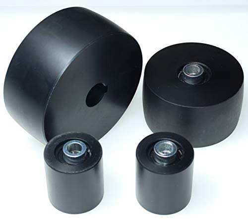 (NY5-24) Belt Grinder wheels- Drive 130 mm with 24 mm hole - Tracking 102 mm - Idler -50 mm- Wheels-55 mm wide von LASANA SMART MACHINES