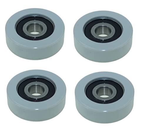 Pack of 4 Urethane Rollers - 40 mm Diameter - 12 mm Wide - 10 mm Bearing Bore - 50 kg Load Capacity Pack of 4 Urethane Rollers - 40 mm Diameter - 12 mm Wide - 10 mm Bearing Bore - 50 kg Load Capacity von LASANA SMART MACHINES