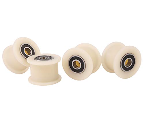 Smart Machines 4 Stück Nylon Gurtspanner 45 mm Ø 25 mm Nut 10 mm Lager exakt in der EU gefertigt (45-25-10) von LASANA SMART MACHINES