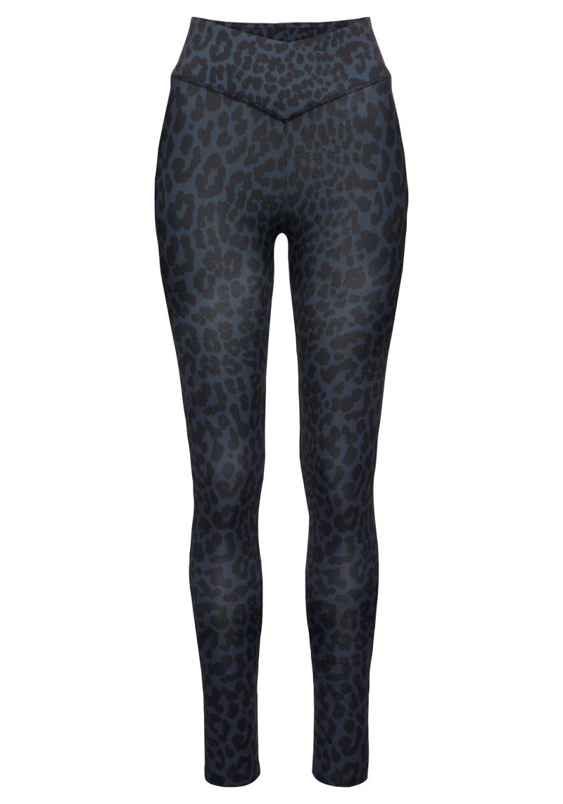 Leggings in grau-schwarz-leo von LASCANA ACTIVE von LASCANA ACTIVE