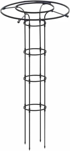 180cm Schwarzes Metall Garten Obelisk Gitter Für Kletterpflanzen, Dekorative Vertikale Turm Rahmen Für Topfblumen Und Reben, Langlebige Outdoor-Pflanze Unterstützung (150CM / 4.9FT) von LASDERTV