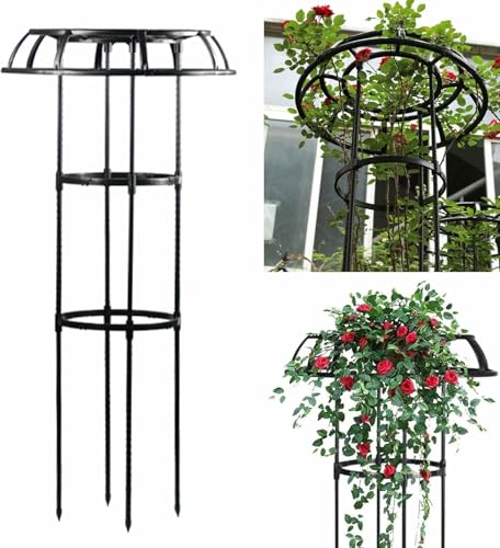 65" Metall Garten Trellis Für Kletterpflanzen Rostfeste Wisteria Schirm Unterstützung Rahmen Außenpflanze Unterstützung Für Blumen Trellis & Obelisken von LASDERTV