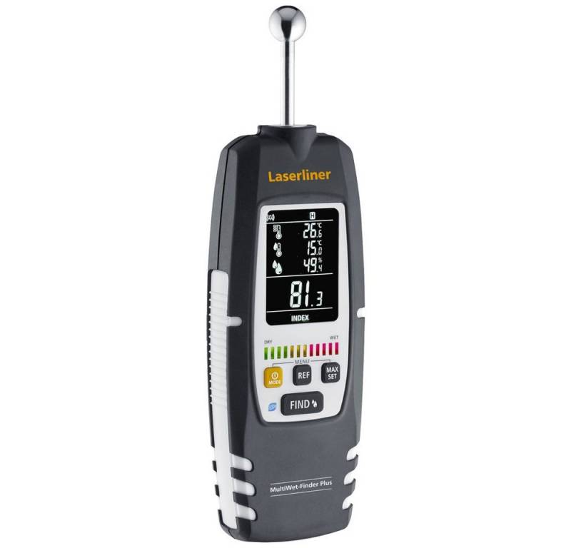 LASERLINER Feuchtigkeitsmesser Laserliner MultiWet-Finder Plus Materialfeuchtemessgerät Temperatur von LASERLINER