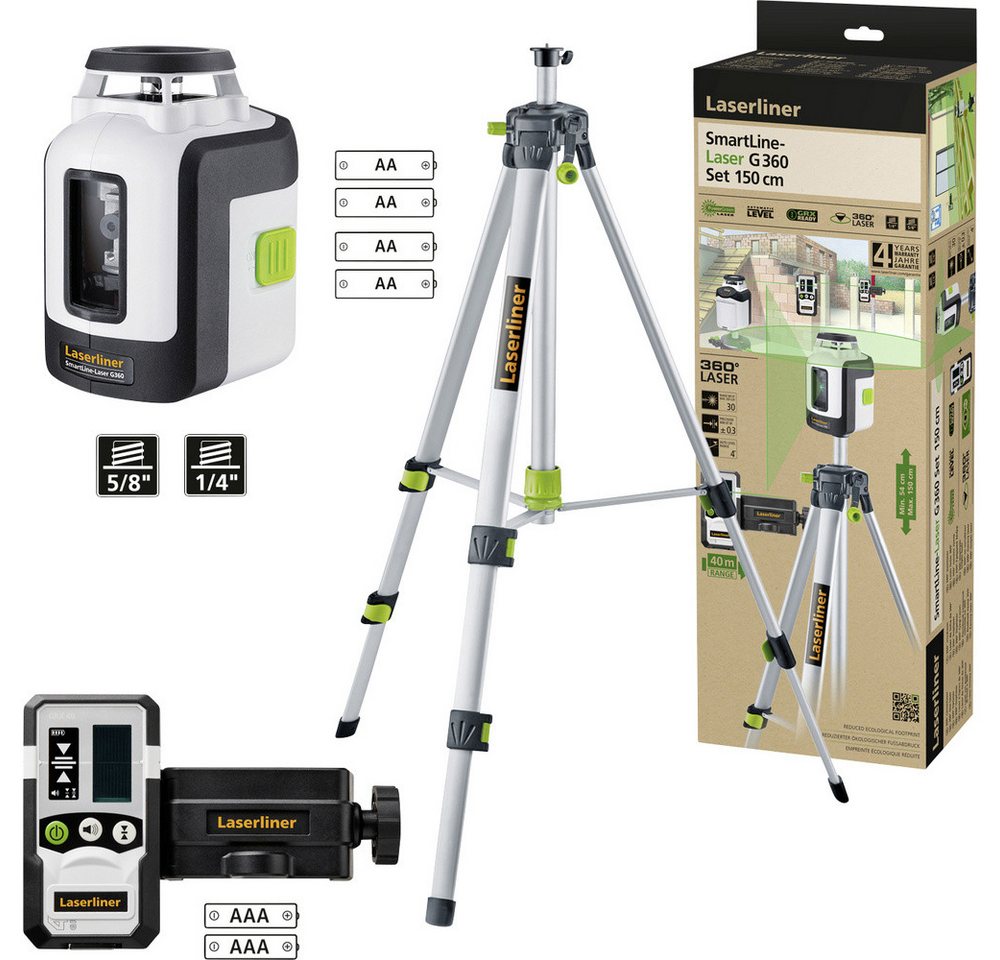 LASERLINER Nivelliergerät Laserliner SmartLine-Laser G360 Set 150cm 360°-Linienlaser, (SmartLine-Laser G360 Set 150cm) von LASERLINER