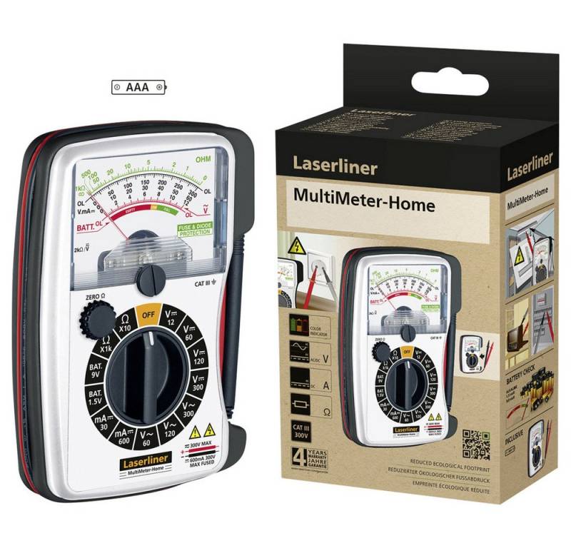 LASERLINER Spannungsprüfer Laserliner MultiMeter-Home Hand-Multimeter, (MultiMeter-Home) von LASERLINER