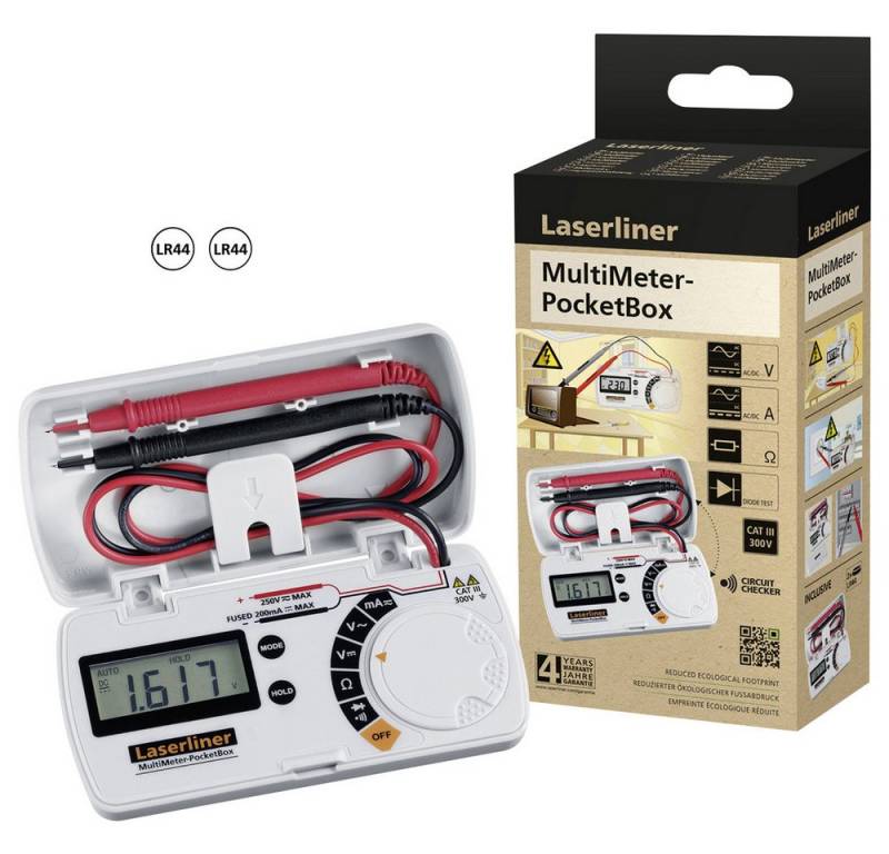 LASERLINER Spannungsprüfer Laserliner MultiMeter-PocketBox Hand-Multimeter, (MultiMeter-PocketBox) von LASERLINER