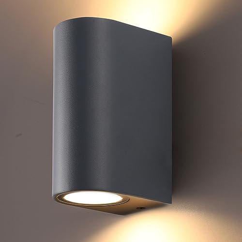 LASIDE Aussenleuchte Aussenlampe Wand Rund, GU10 Anthrazit Aluminium Up Down Außenlampe Außenleuchte, IP44 Spritzwassergeschützt Wandlampe Wandleuchte Lampe Aussen Außen Leuchte für Garten Terrasse LASIDE Aussenleuchte Aussenlampe Wand Rund, GU10 Anthrazit Aluminium Up Down Außenlampe Außenleuchte, IP44 Spritzwassergeschützt Wandlampe Wandleuchte Lampe Aussen Außen Leuchte für Garten Terrasse von LASIDE