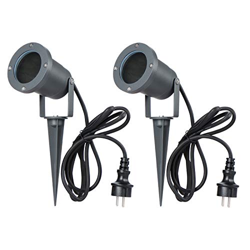 LASIDE Gartenstrahler Gartenbeleuchtung 2er Set mit Erdspieß, GU10 Anthrazit Aluminium Gartenleuchte 2M Kabel mit Stecker IP65 Spritzwassergeschützt Gartenlampe Strahler Beleuchtung Aussen Außen Lampe LASIDE Gartenstrahler Gartenbeleuchtung 2er Set mit Erdspieß, GU10 Anthrazit Aluminium Gartenleuchte 2M Kabel mit Stecker IP65 Spritzwassergeschützt Gartenlampe Strahler Beleuchtung Aussen Außen Lampe von LASIDE