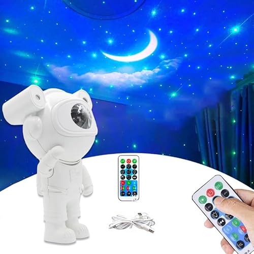 LASIEYO Sternenhimmel Projektor, Astronaut Star Projector 360° Einstellbar USB-betrieben Bluetooth-Verbindung, LED Astronaut Sternenhimmel Projektor für Kinder und Erwachsene von LASIEYO