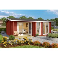 LASITA MAJA Gartenhaus »Brighton 44«, Holz, BxHxT: 580 x 250 x 370 cm (Außenmaße inkl. Dachüberstand) - rot von LASITA MAJA