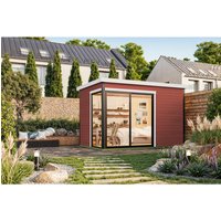 LASITA MAJA Blockbohlenhaus »Austin«, BxHxT: 360 x 239,4 x 240 cm (Außenmaß inkl. Dachüberstand), rot von LASITA MAJA