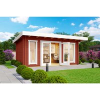 LASITA MAJA Blockbohlenhaus »Dorset«, BxHxT: 510 x 238,95 x 360 cm (Außenmaß inkl. Dachüberstand), rot von LASITA MAJA