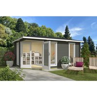 LASITA MAJA Blockbohlenhaus »Edinburgh«, BxHxT: 490,3 x 246,24 x 322,3 cm (Außenmaß inkl. Dachüberstand), grün - gruen von LASITA MAJA