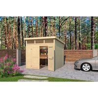LASITA MAJA Gartenhaus »Kibo 3«, Holz, BxHxT: 270 x 245,1 x 274,1 cm (Außenmaße inkl. Dachüberstand) - braun | beige von LASITA MAJA