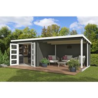 LASITA MAJA Blockbohlenhaus »Novia«, BxHxT: 620 x 211 x 308,9 cm (Außenmaß inkl. Dachüberstand), grün - gruen von LASITA MAJA