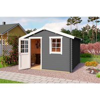 LASITA MAJA Gartenhaus »Wels 3«, Holz, BxHxT: 339,8 x 245,1 x 320 cm (Außenmaße inkl. Dachüberstand) - grau von LASITA MAJA
