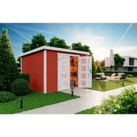 LASITA MAJA Gartenhaus »Zambezi 7«, Holz, BxHxT: 320 x 210,9 x 324,8 cm (Außenmaße inkl. Dachüberstand) - rot von LASITA MAJA