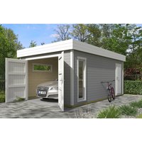 LASITA MAJA Blockgarage »Bahamas«, B: 820 cm (Außenmaß), Holz - grau von LASITA MAJA