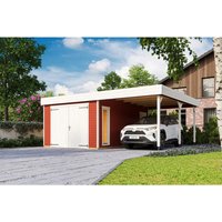 LASITA MAJA Blockgarage »Bahamas«, BxT: 820 x 560 cm (Außenmaß), Holz - rot von LASITA MAJA