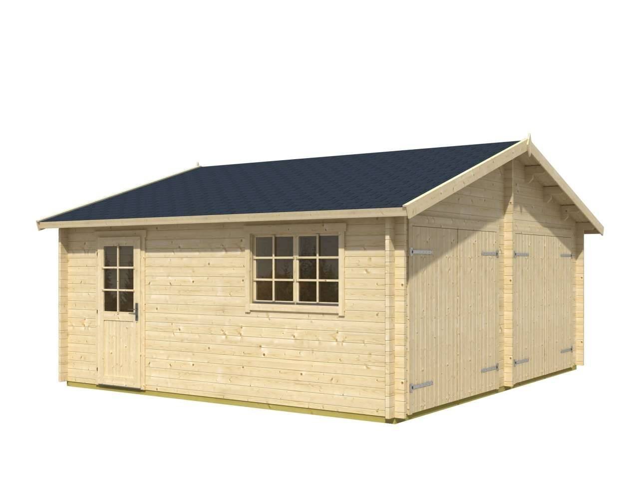 LASITA MAJA Garage Holzgarage Falkland mit 2 Toren carbongrau, Doppelgarage aus Holz mit Blechdach Anthrazitgrau LASITA MAJA Garage Holzgarage Falkland mit 2 Toren carbongrau, Doppelgarage aus Holz mit Blechdach Anthrazitgrau von LASITA MAJA