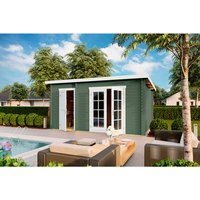 LASITA MAJA Gartenhaus »Belmont«, BxHxT: 465 x 222,3 x 218,9 cm, (Außenmaß inkl. Dachüberstand), grüngrau - gruen von LASITA MAJA