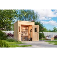 LASITA MAJA Gartenhaus »Felix«, BxHxT: 200 x 222,3 x 207,4 cm, (Außenmaß inkl. Dachüberstand), naturbelassen - braun von LASITA MAJA