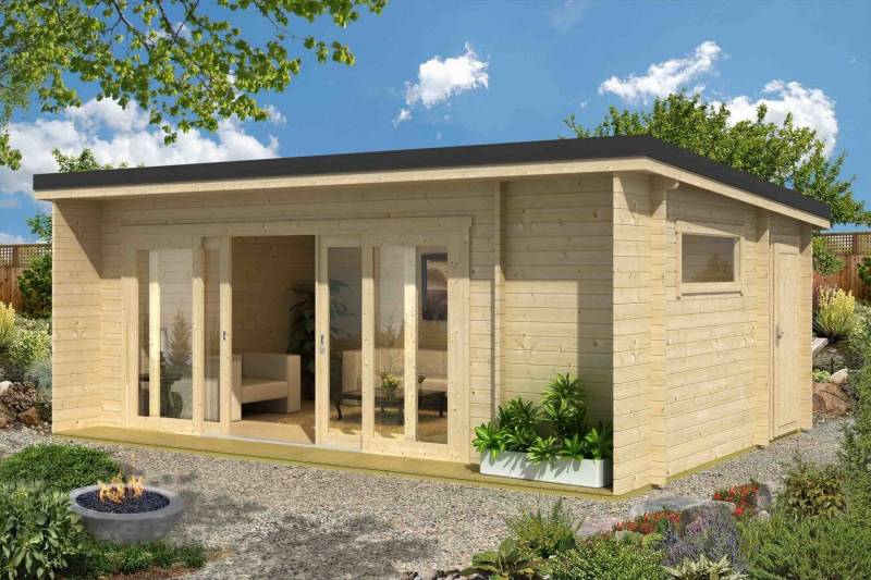 LASITA MAJA Gartenhaus Java Holzhaus Blockbohlenhaus, BxT: 628x410 cm von LASITA MAJA