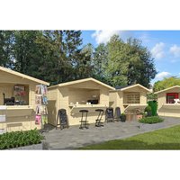 LASITA MAJA Gartenhaus »Kent«, BxHxT: 318,8 x 228 x 250 cm (Außenmaß inkl. Dachüberstand), naturbelassen - braun von LASITA MAJA