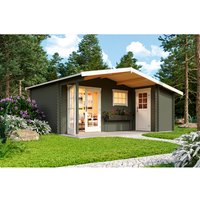 LASITA MAJA Gartenhaus »Little Rock«, BxHxT: 558,7 x 245,1 x 480 cm, (Außenmaß inkl. Dachüberstand), grüngrau - gruen von LASITA MAJA