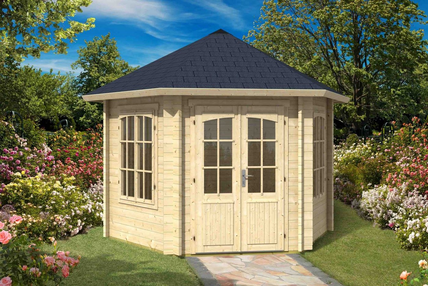 LASITA MAJA Gartenhaus Pavillon Rivera 44, BxT: 350x303 cm, mit Fußboden, 6-eckig LASITA MAJA Gartenhaus Pavillon Rivera 44, BxT: 350x303 cm, mit Fußboden, 6-eckig von LASITA MAJA