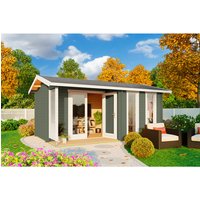 LASITA MAJA Gartenhaus »Riverside«, BxHxT: 540 x 250,8 x 357,1 cm, (Außenmaß inkl. Dachüberstand), grüngrau - gruen von LASITA MAJA