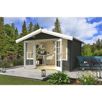 LASITA MAJA Gartenhaus »Robin«, BxHxT: 381,3 x 245,1 x 358 cm (Außenmaß inkl. Dachüberstand), grüngrau - gruen von LASITA MAJA