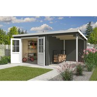 LASITA MAJA Gartenhaus »Tampa«, BxHxT: 501 x 211 x 312 cm (Außenmaß inkl. Dachüberstand), grüngrau - gruen von LASITA MAJA