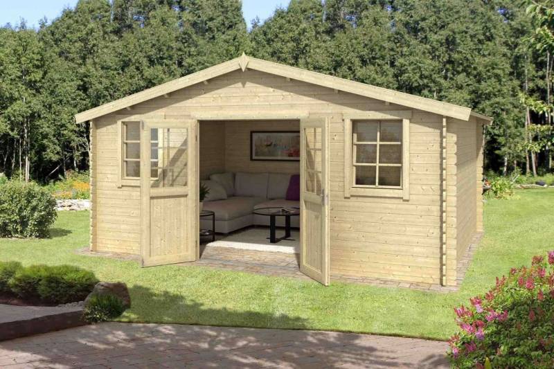 LASITA MAJA Gartenhaus UDO 300 Holzhaus Blockbohlenhaus, BxT: 480x300 cm, mit Fußboden von LASITA MAJA
