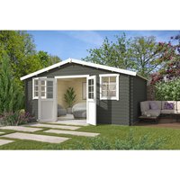 LASITA MAJA Gartenhaus »Udo«, BxHxT: 522,4 x 256,5 x 400 cm (Außenmaß inkl. Dachüberstand), grüngrau - gruen von LASITA MAJA
