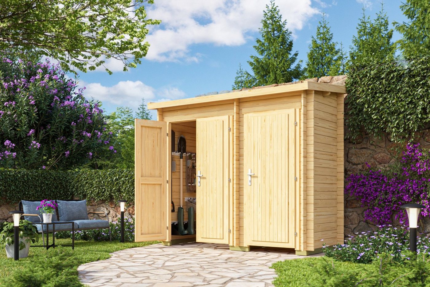 LASITA MAJA Gerätehaus Bari 1 Holz Gartenhaus, BxT: 260x105 cm von LASITA MAJA