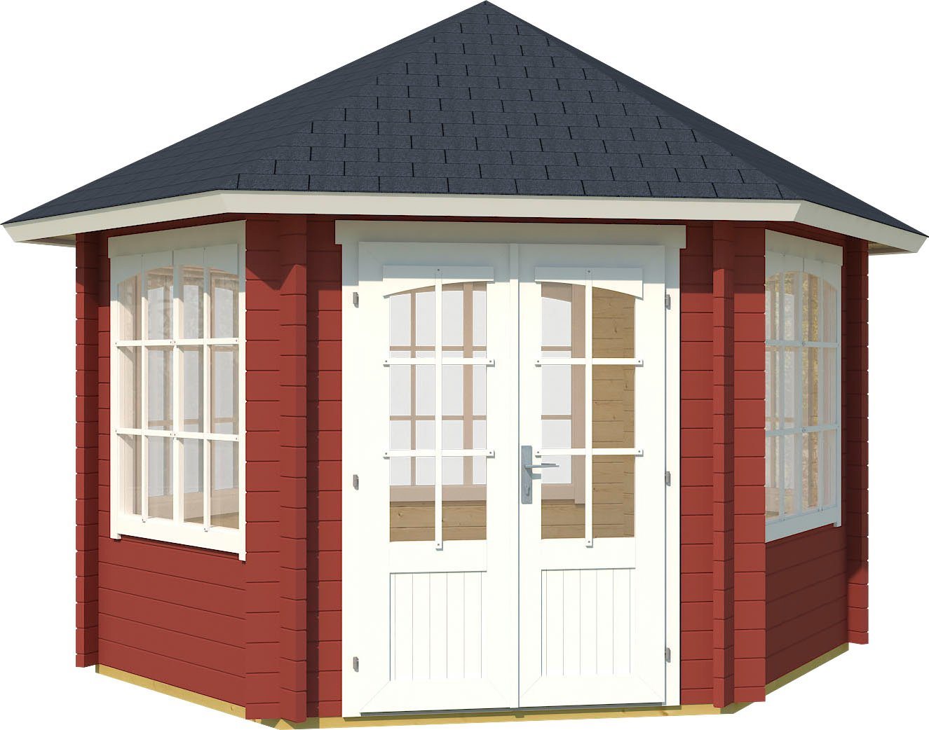 LASITA MAJA Pavillon Ilmenau, mit 6 Seitenteilen, (Set, Inklusive Fußbodenbretter zum Verlegen), BxT: 420x363,7 cm, Fichtenholz von LASITA MAJA