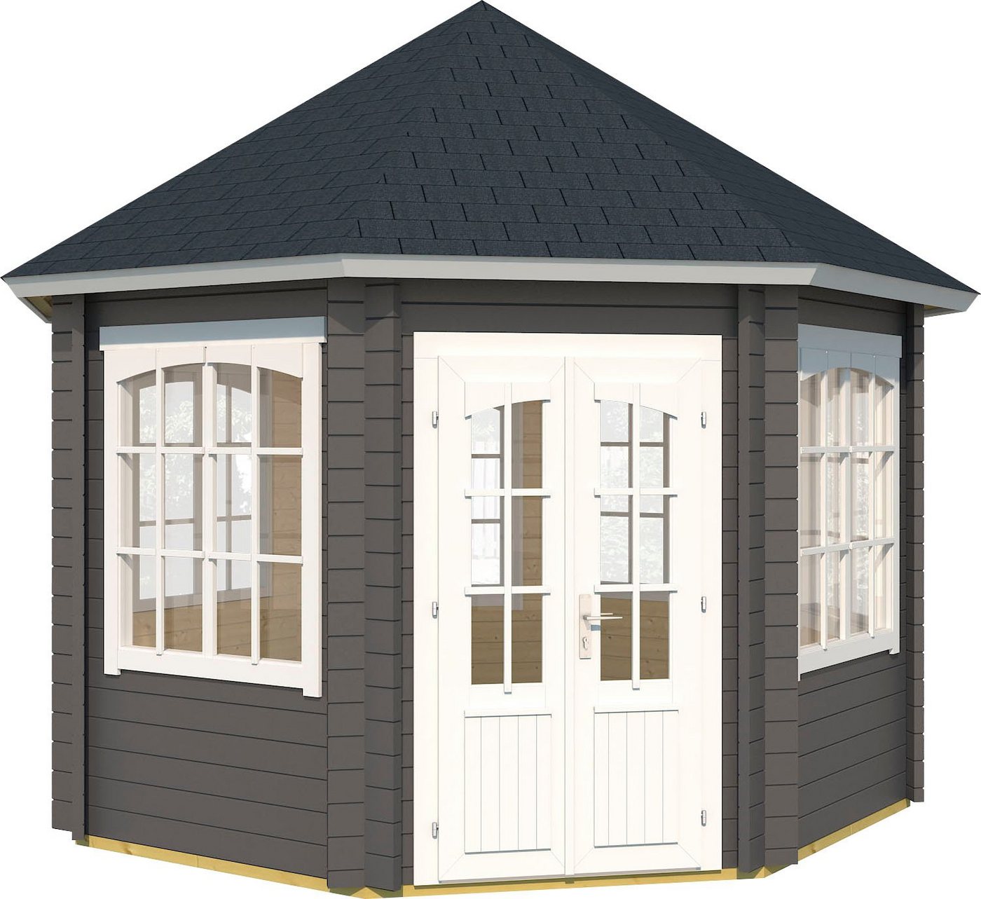 LASITA MAJA Pavillon Jamaica, mit 8 Seitenteilen, (Set, Inklusive Fussbodenbretter zum verlegen), BxT: 389,4x389,4 cm, Fichtenholz von LASITA MAJA