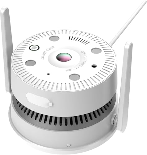 LASTCOW AI Rauchmelder mit Kamera, Mobilfunkrauchmelder, Immer online Dank integriertem Mobilfunk, Alarm direkt aufs Smartphone, Längere Zeit Jahre Batterielebensdauer von LASTCOW