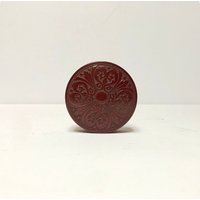 Antik Art Deco Bakelit Deckeldose, Rot-Braun/Aufbewahrung, Dose, Schmuckdose von LASTWALLFLOWER