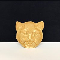 Vintage Messing Schale/Katze Schälchen Seifenschale Schmuckschale Ringschale Gold Katzenkopf von LASTWALLFLOWER