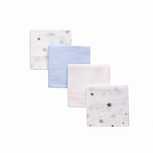 Baby Mulltücher Mullwindeln Spucktücher 4er Set Musselin Stoffwindeln 80x80cm Baumwolle Mädchen Junge Unisex von Miracle Baby