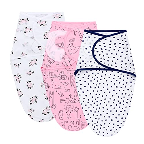 LAT LEE AND TOWN 3 Pack Pucksack Baby 0-6 Monate Baby Decke Pucktuch Babyschlafsack Neugeborene Swaddle Decke aus 100% Bio-Baumwolle von LAT LEE AND TOWN