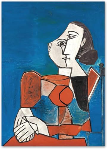 LATAFA Berühmte Pablo Picasso Poster und Drucke „Porträt“ Wandkunst Pablo Picasso Leinwandgemälde Pablo Picasso Bilder Moderne Heimdekoration 50 x 70 cm ohne Rahmen von LATAFA