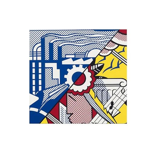 LATAFA Berühmte Roy Lichtenstein Poster Abstrakte Kreativität Leinwand Wandkunst Pop Drucke Roy Lichtenstein Gemälde für Wohnkultur Bilder 60x60cm Kein Rahmen von LATAFA