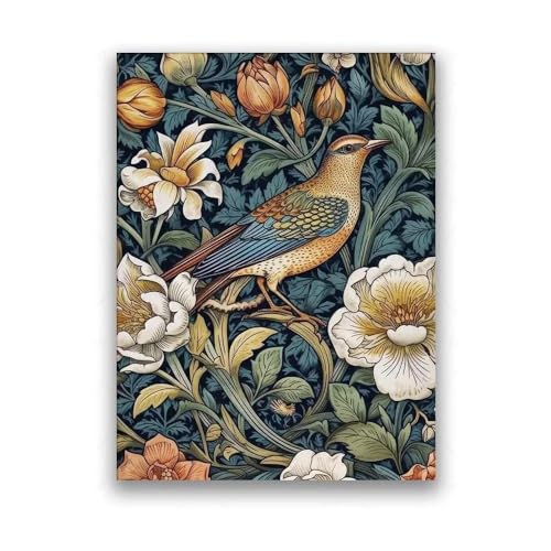 LATAFA Berühmte William Morris Poster Blume Vögel Wandkunst William Morris Leinwand Gemälde William Morris Drucke für Home Decor Bilder 40x60cm Kein Rahmen von LATAFA