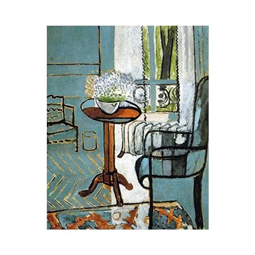 LATAFA Berühmtes Henri Matisse Poster und Drucke《Das Fenster, 1916》Wandkunst Henri Matisse Leinwandgemälde Henri Matisse Bilder Home Decor 50x70cmx1 Kein Rahmen von LATAFA